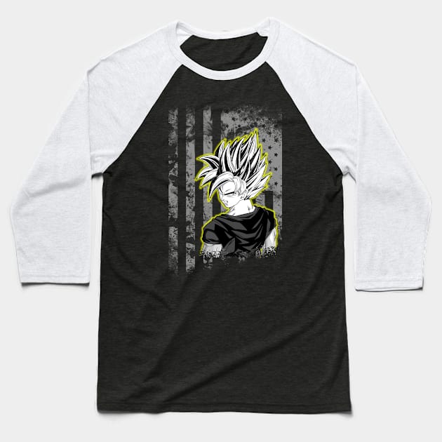 Goku Flag Baseball T-Shirt by dbtees